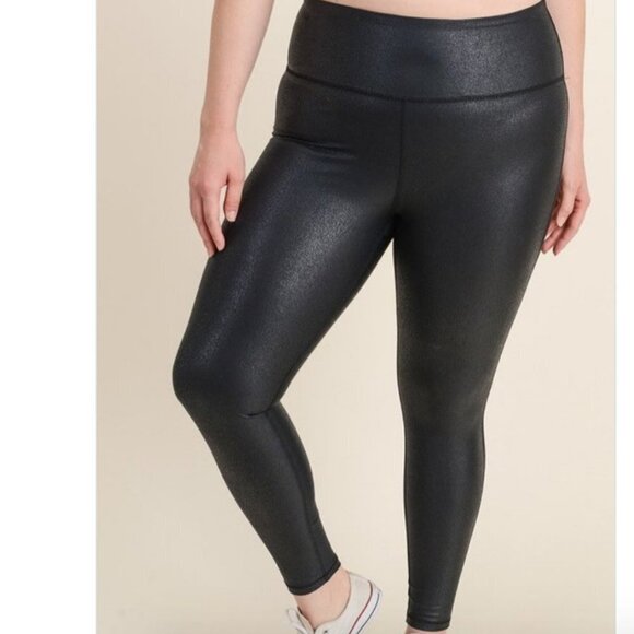 Mono B Shiny Black Retile Texture Legging 3XL - Picture 1 of 8